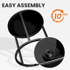 Chaises Papasan d'extérieur avec coussin, chaises confortables de patio en rotin PE avec table d'appoint