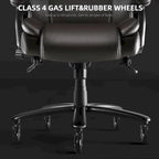 Chaise de bureau Bossin Big and Tall pour cadres, 227 kg, soutien lombaire réglable, chaise ergonomique avec dossier haut en cuir PU