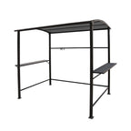Abri barbecue/pergola de gril à structure en acier de 1,5 m x 2,4 m pour l'extérieur
