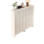 Meuble de rangement pour chaussures en bois blanc à 3 niveaux et à façade abattante Slim
