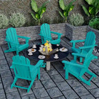 Chaise Adirondack pliable d'extérieur avec porte-gobelet