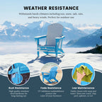 Chaise Adirondack pliante de patio d'extérieur tout temps résistante à la décoloration Polytrends Laguna