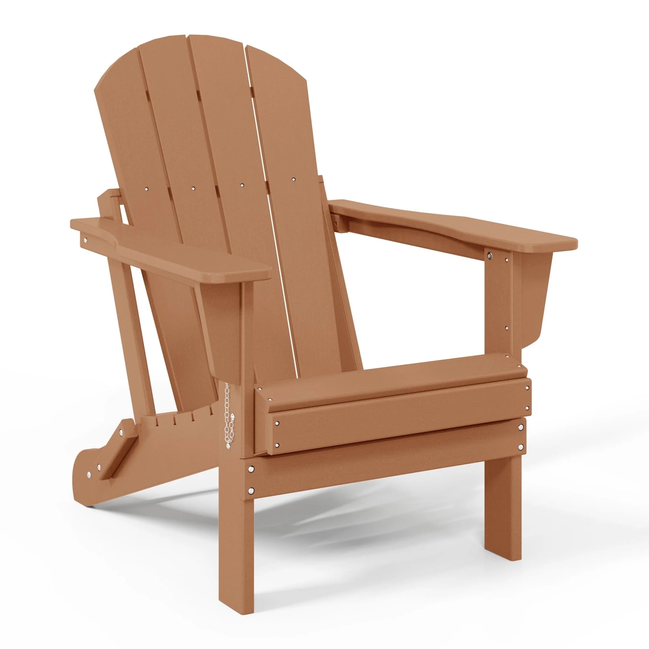 Chaise Adirondack pliante de patio d'extérieur tout temps résistante à la décoloration Polytrends Laguna