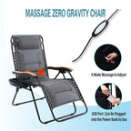 Fauteuil de relaxation zéro gravité XL surdimensionné et rembourré, avec accoudoirs plus larges, inclinable et porte-gobelet - N/A