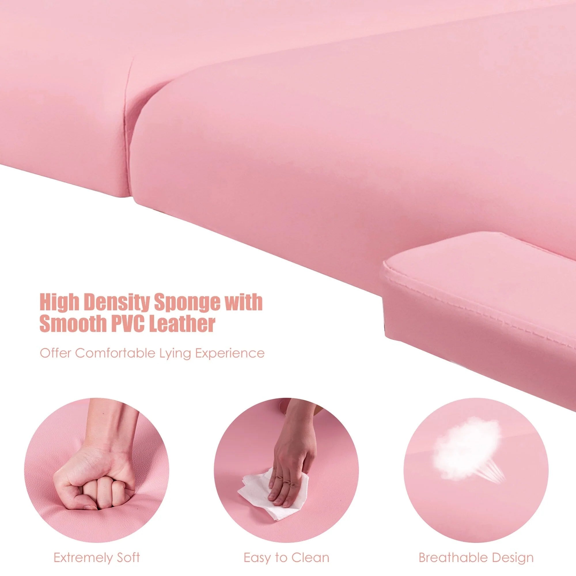 Table de massage portable 84L réglable lit de spa facial tatouage avec sac de transport