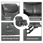 Fauteuil inclinable en cuir, large, durable, avec massage et chauffage