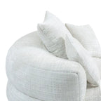 Canapé paresseux à dossier haut en chenille avec 3 oreillers et pouf géant