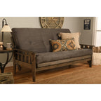 Ensemble de futon Somette Tucson pleine grandeur en noyer rustique avec matelas