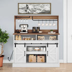 Moasis - Meuble de Bar à Café Style Ferme - 38,4 P x 119,9 L x 130,8 H cm