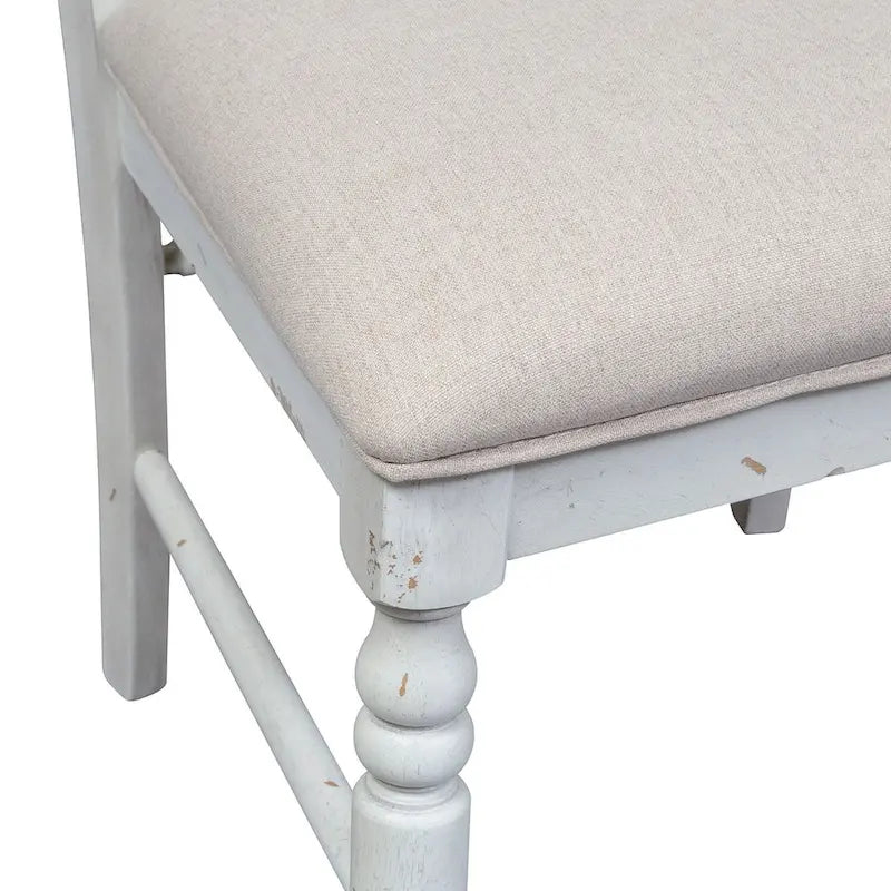 Chaise d'appoint à dossier à lattes Whitney Antique Linen (lot de 2)