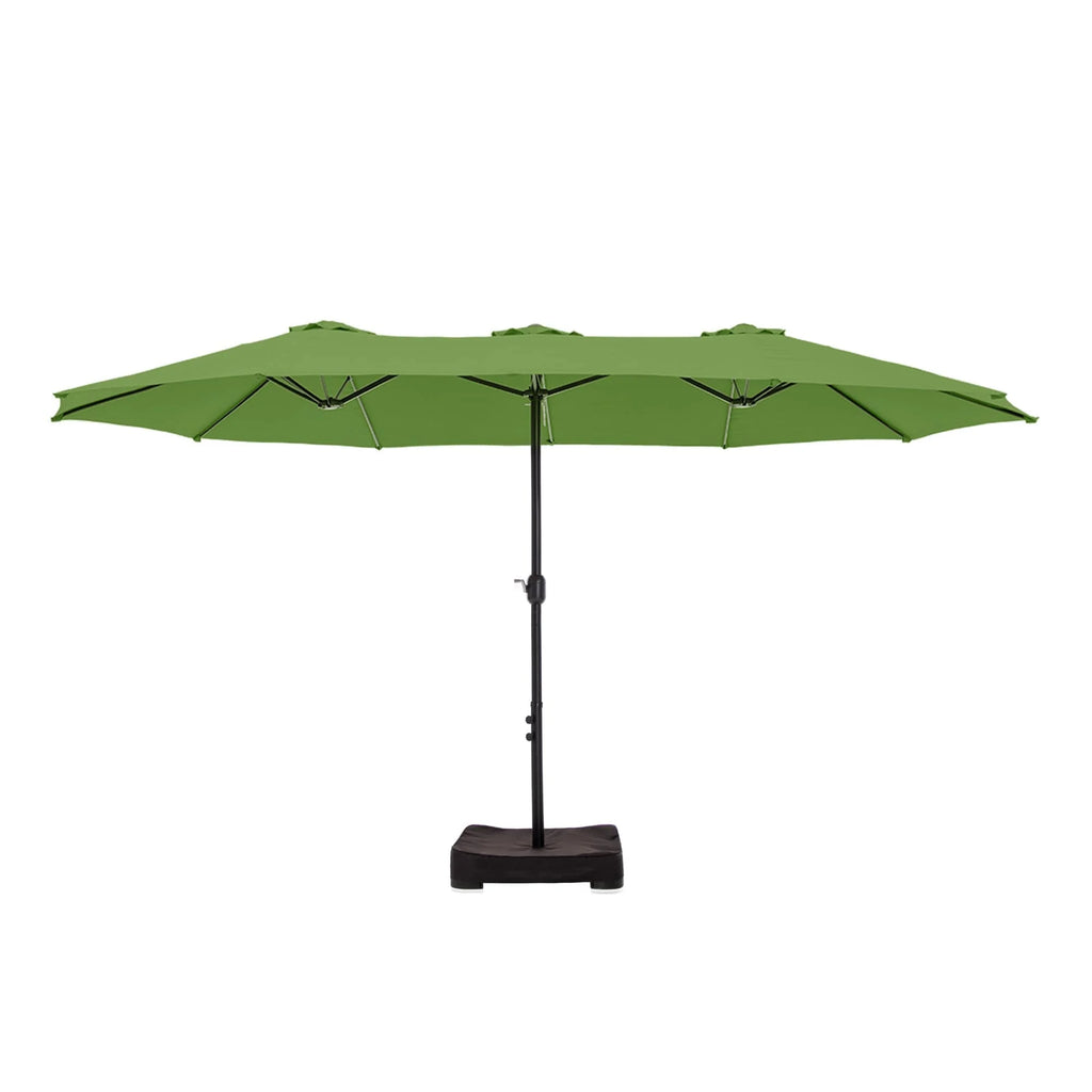MAISON ARTS Parasol double de 4,5 m pour terrasse, grande taille, avec pied inclus