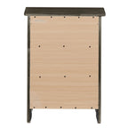 Table de chevet transitionnelle en bois à 3 tiroirs Daniel
