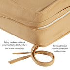 Ensemble de 2 coussins d'extérieur Sunbrella haut de gamme à assise profonde