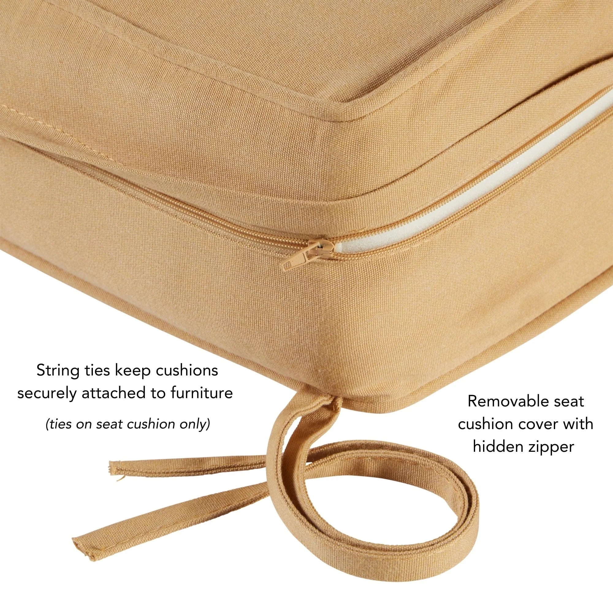 Ensemble de 2 coussins d'extérieur Sunbrella haut de gamme à assise profonde