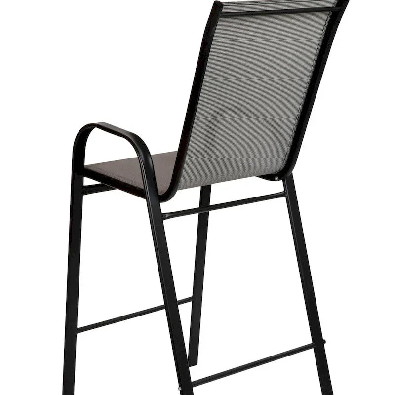 Lot de 4 tabourets de bar d'extérieur en matériau Flex Comfort – Tabouret de terrasse