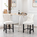 Tabouret de comptoir Carter 24 Wingback Tufted Nailhead (lot de 2)