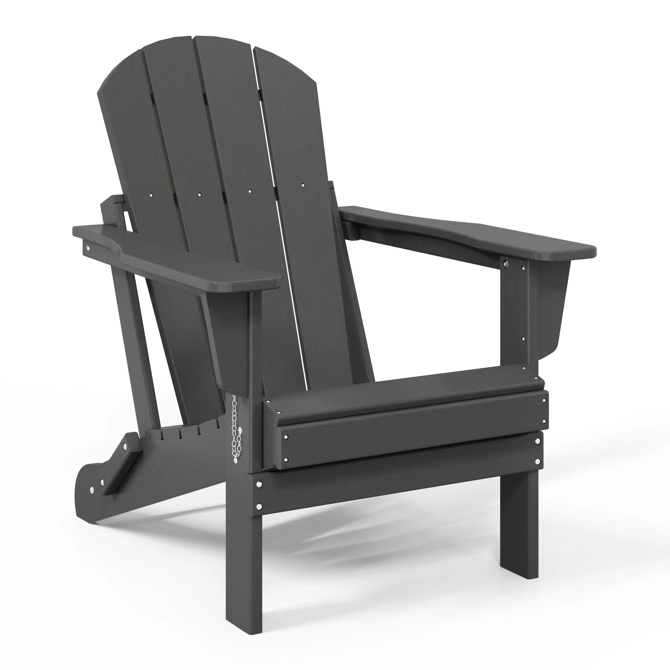 Chaise Adirondack pliante de patio d'extérieur tout temps résistante à la décoloration Polytrends Laguna