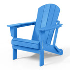 Chaise Adirondack pliante de patio d'extérieur tout temps résistante à la décoloration Polytrends Laguna