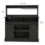 Moasis - Meuble de Bar à Café Style Ferme - 38,4 P x 119,9 L x 130,8 H cm