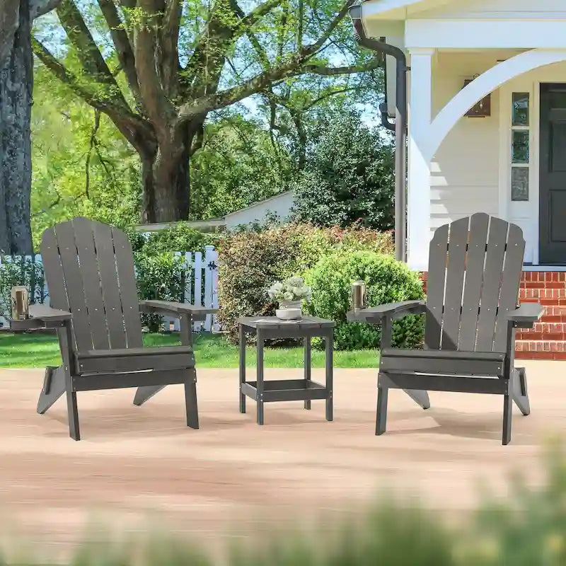 Lot de 2 chaises Adirondack pliantes Bonosuki pour patio et brasero