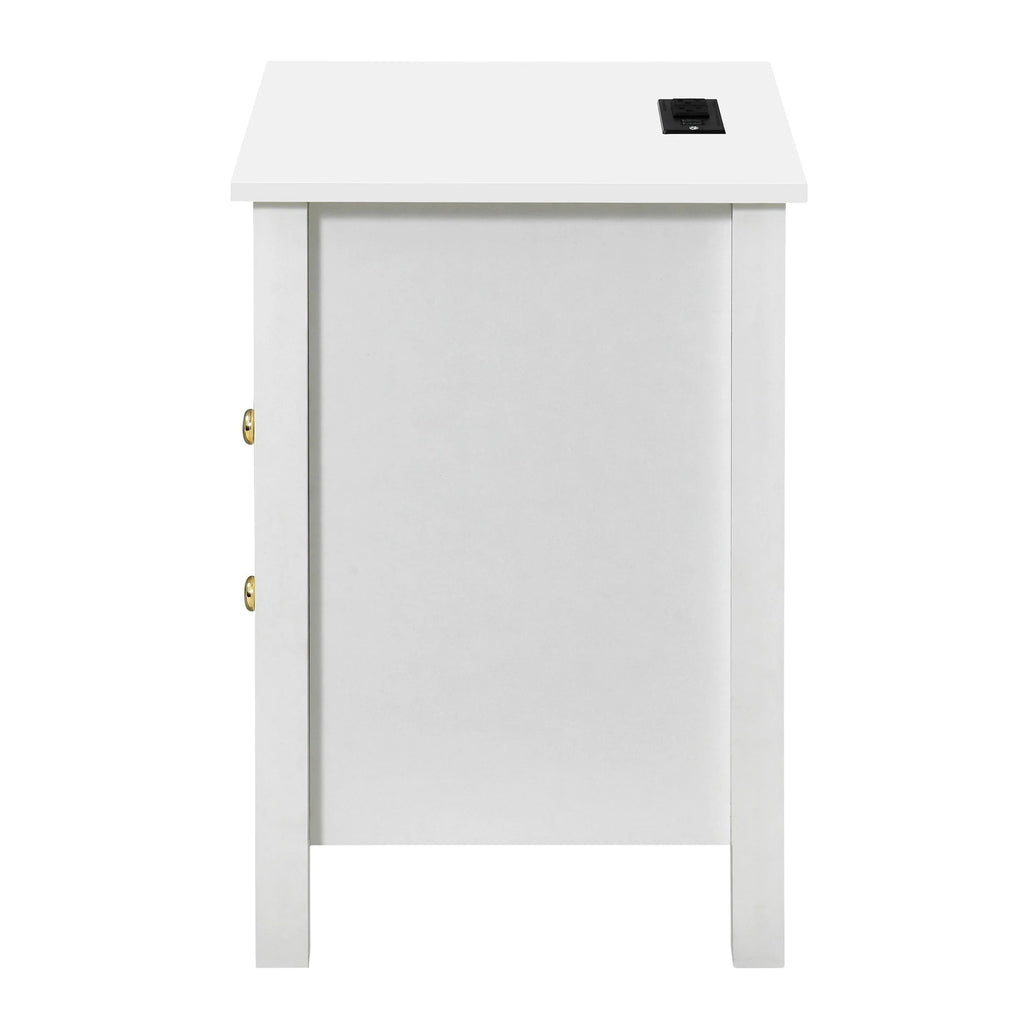 Tables de chevet lot de 2 avec station de recharge table d'appoint avec 2 tiroirs avec ports USB et prises de courant chevet de lit