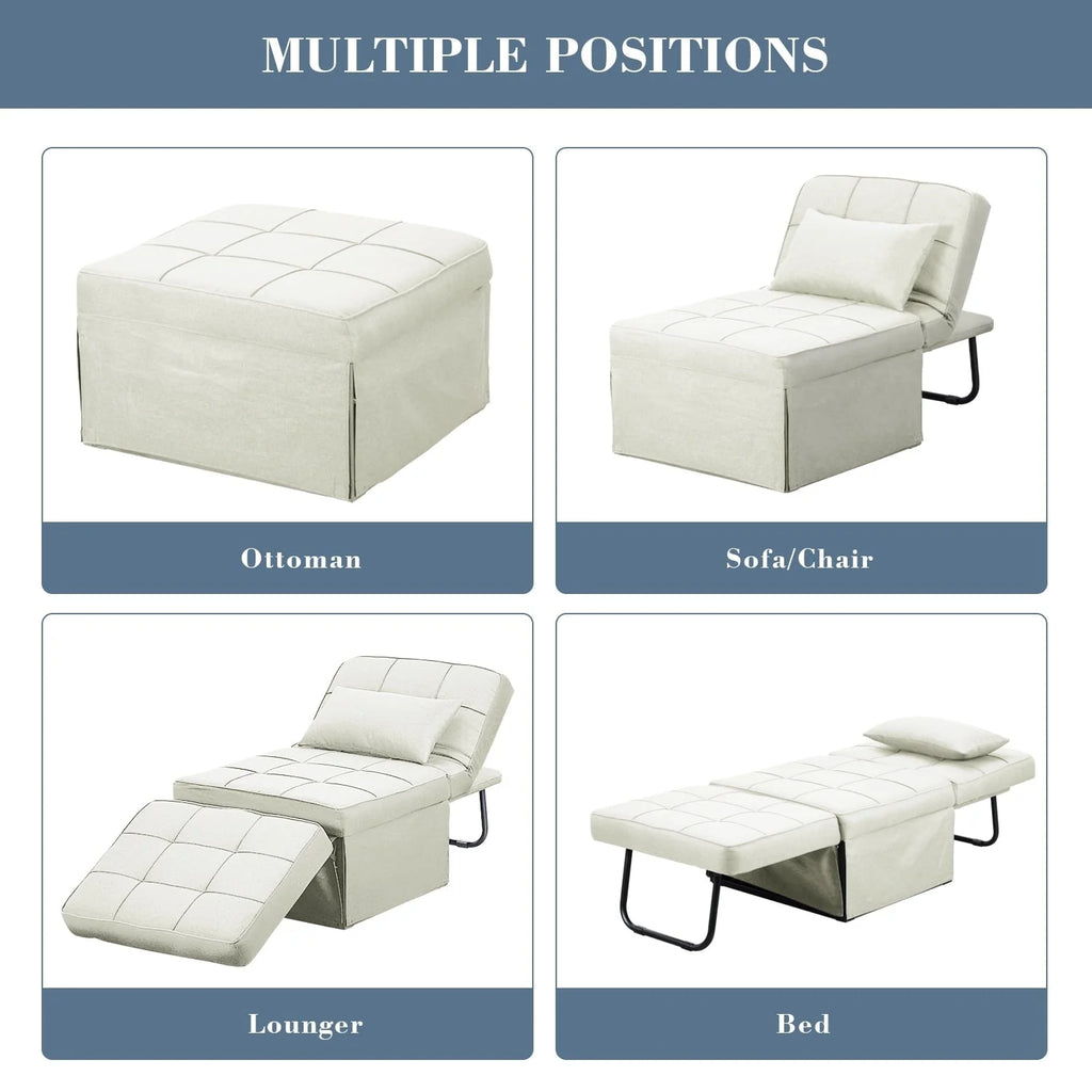 Canapé Convertible Lit Canapé Fauteuil Ottoman Pliant Fauteuils Inclinables pour Salon