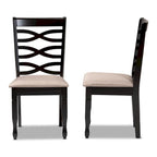 Lot de 2 chaises de salle à manger en bois Lanier (design moderne et contemporain)