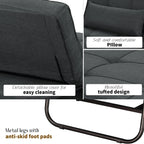 Canapé Convertible Lit Canapé Fauteuil Ottoman Pliant Fauteuils Inclinables pour Salon