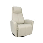 Fauteuil Fjords Urban en cuir avec balancier et repose-pieds intégré