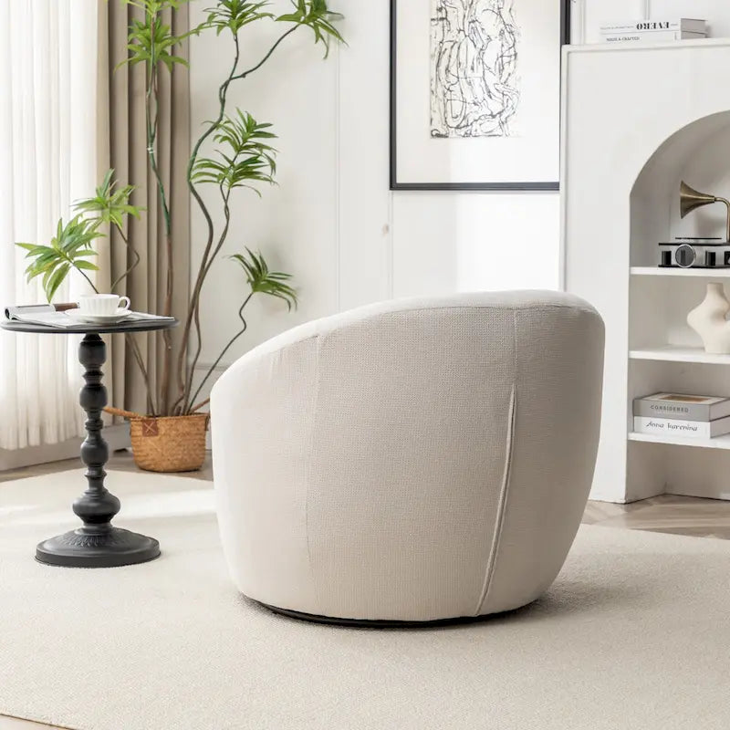 Fauteuil pivotant - Rotation à 360° - Tissu bouclé