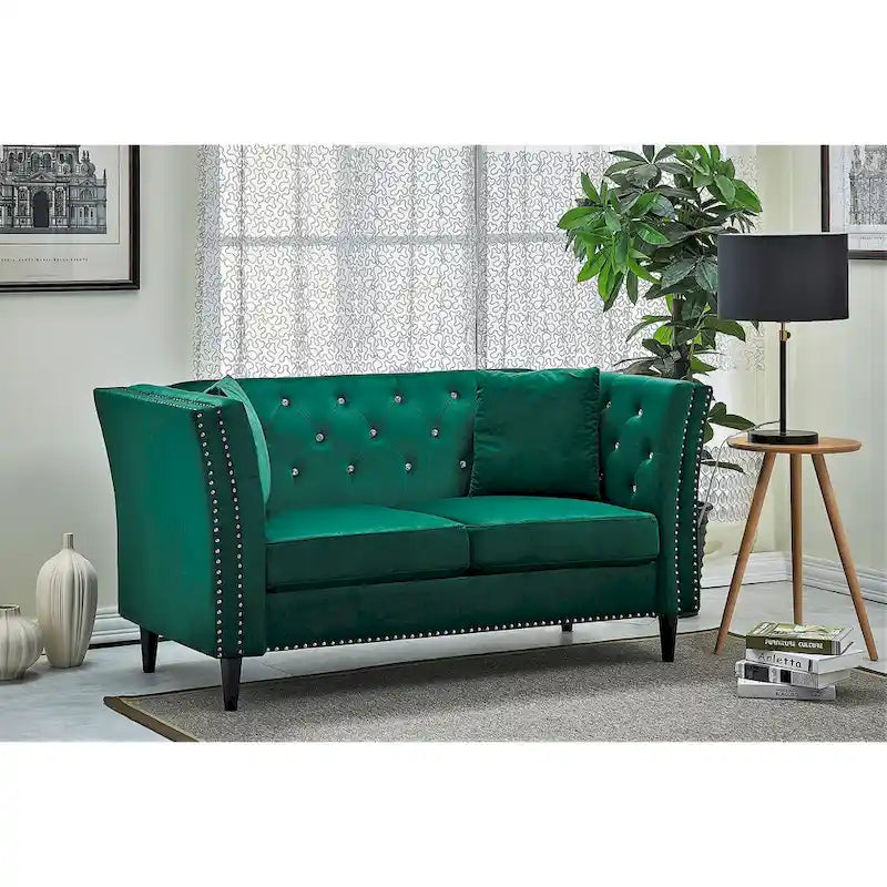Causeuse en velours Gracewood Hollow Sukikim