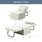Canapé Convertible Lit Canapé Fauteuil Ottoman Pliant Fauteuils Inclinables pour Salon