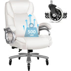 Chaise de bureau Bossin Big and Tall pour cadres, 227 kg, soutien lombaire réglable, chaise ergonomique avec dossier haut en cuir PU