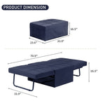 Canapé Convertible Lit Canapé Fauteuil Ottoman Pliant Fauteuils Inclinables pour Salon