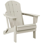 Chaise Adirondack pliante de patio d'extérieur tout temps résistante à la décoloration Polytrends Laguna