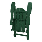 Chaise Adirondack pliante de patio d'extérieur tout temps résistante à la décoloration Polytrends Laguna
