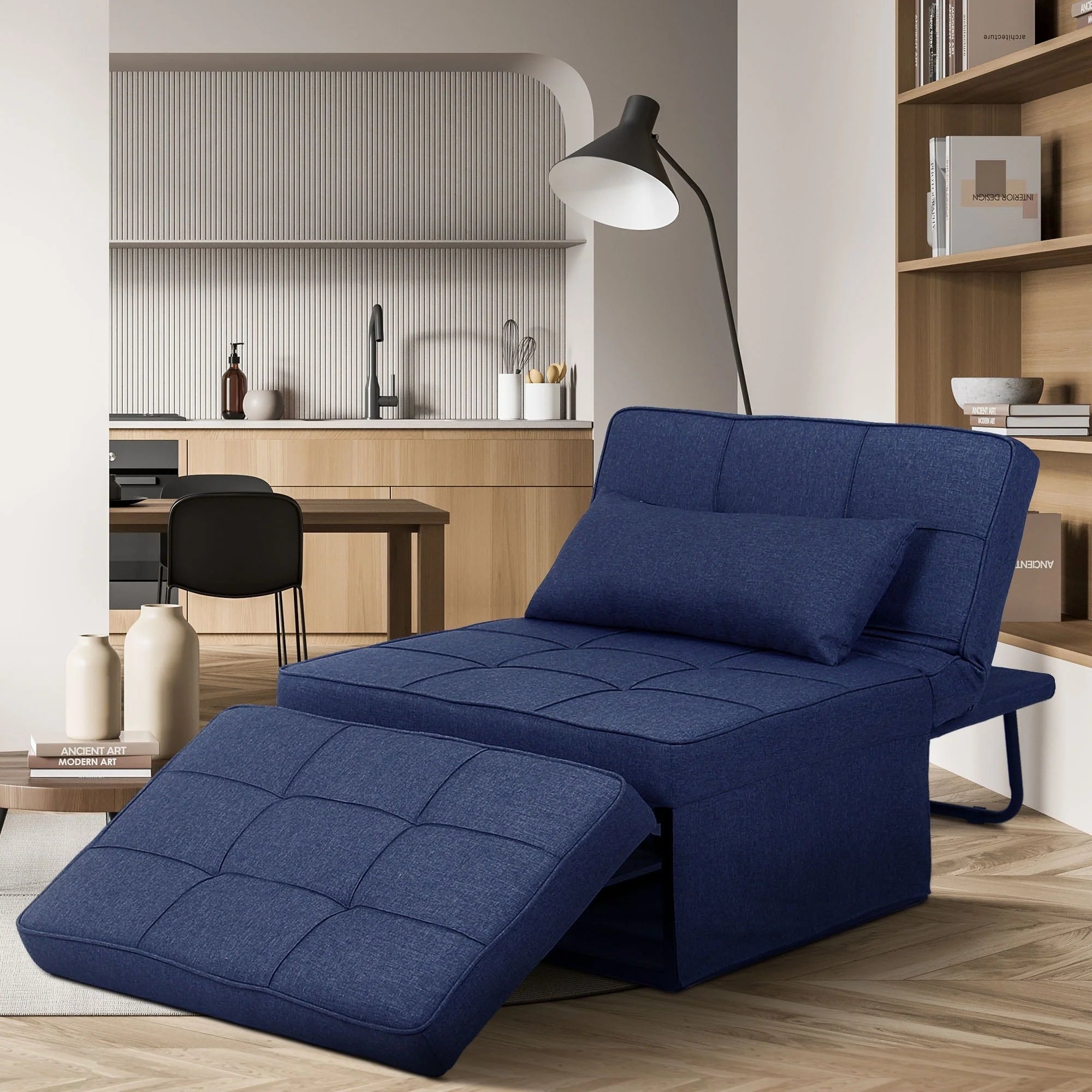 Canapé Convertible Lit Canapé Fauteuil Ottoman Pliant Fauteuils Inclinables pour Salon