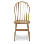 Chaise de salle à manger à dossier fuseau Windsor en bois massif International Concepts
