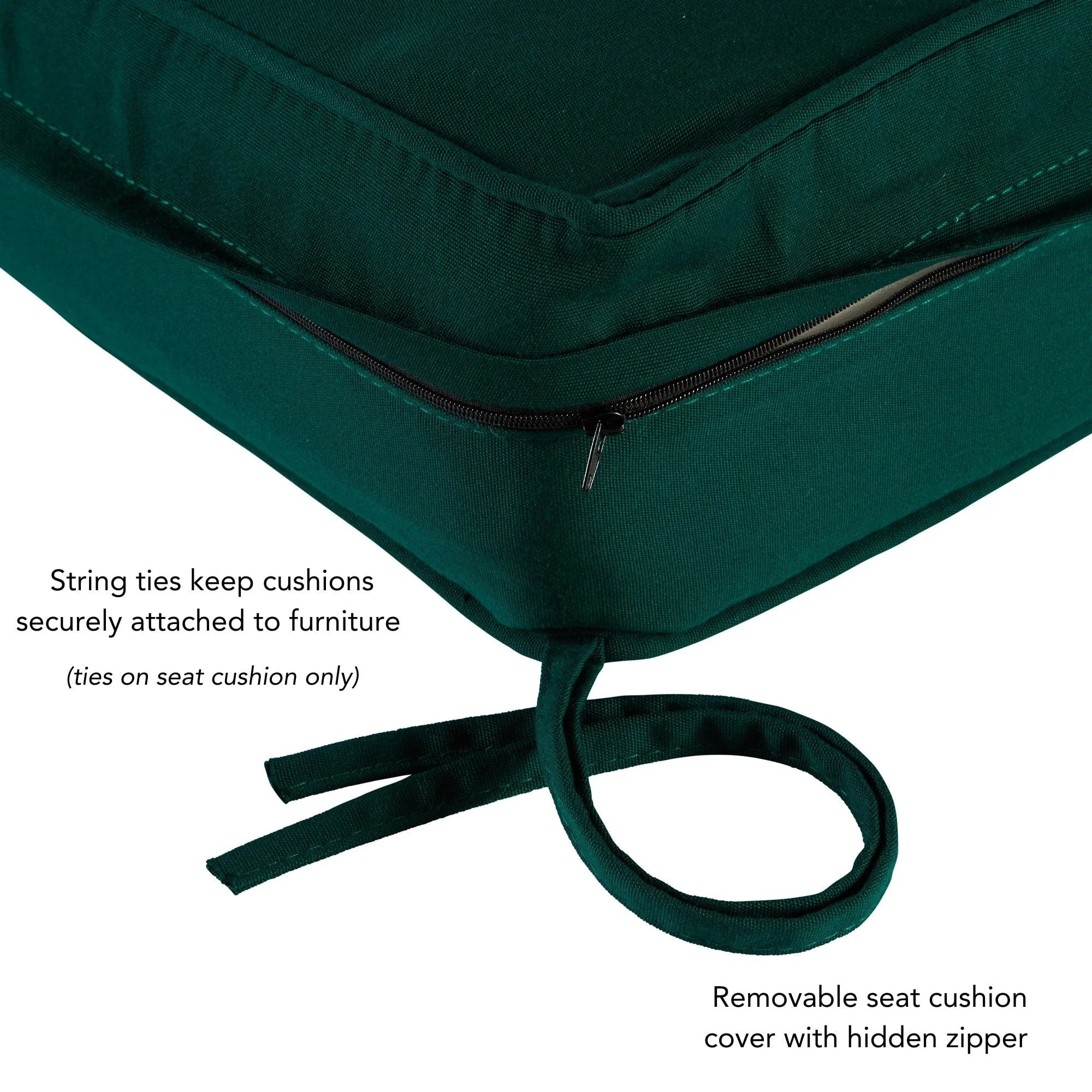 Ensemble de 2 coussins d'extérieur Sunbrella haut de gamme à assise profonde