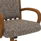 Chaise de salle à manger Chromcraft Darell Caster finition châtaigne