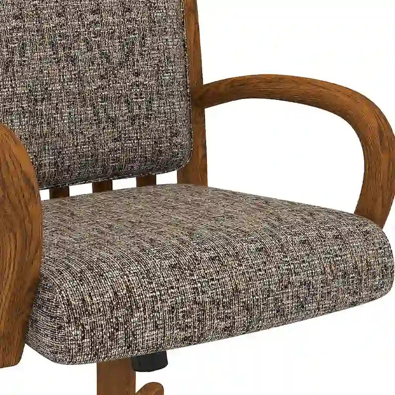 Chaise de salle à manger Chromcraft Darell Caster finition châtaigne
