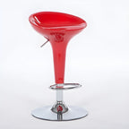Tabouret de bar pivotant en plastique chromé, réglable en hauteur