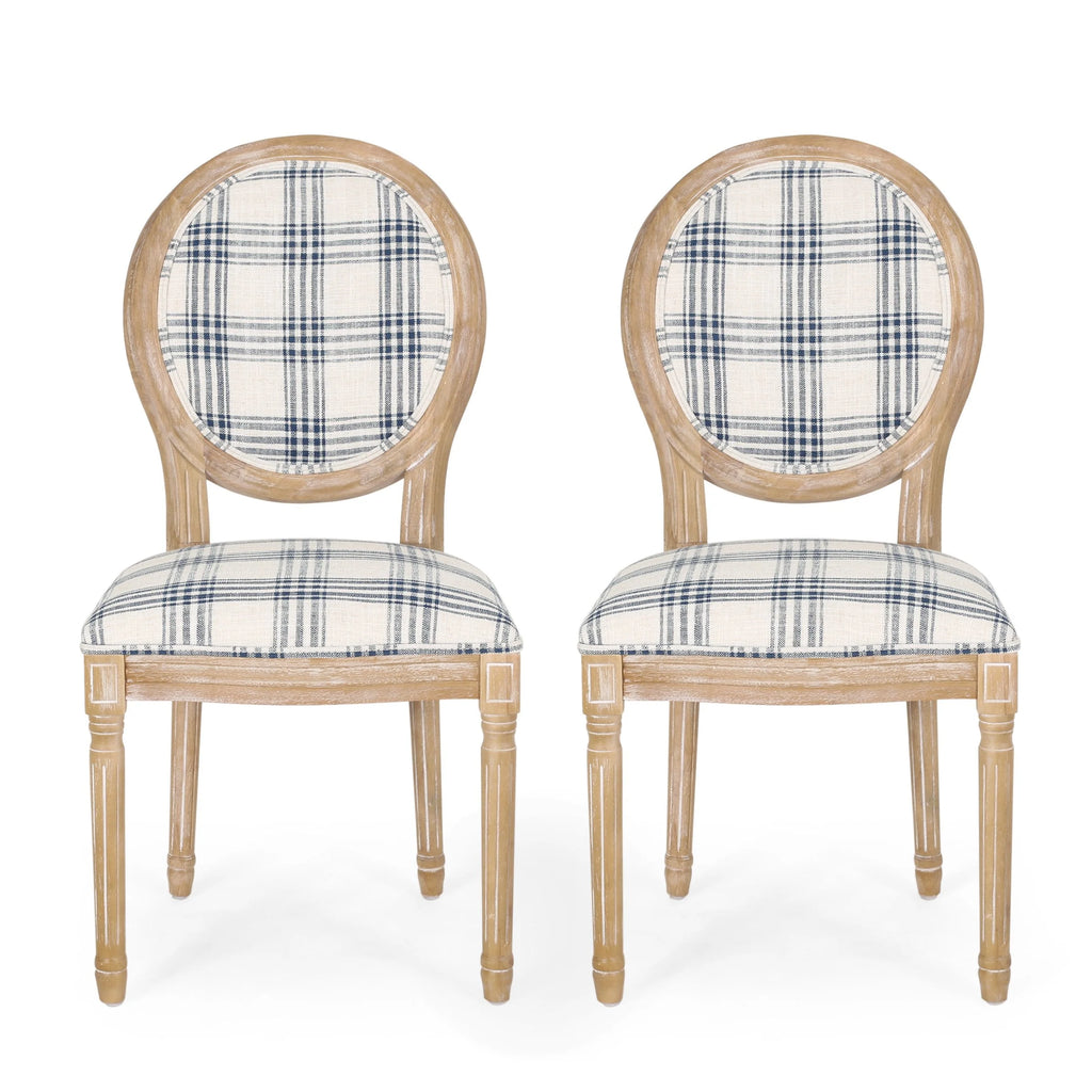Chaises de salle à manger en tissu de style campagnard français - NH419413