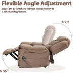 Fauteuil inclinable électrique releveur pour personnes âgées avec massage et fonction chauffante (inclinaison à plat)