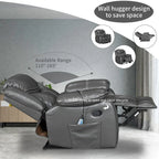 Fauteuil inclinable en cuir, large, durable, avec massage et chauffage