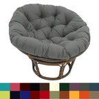 Fauteuil Papasan en rotin Bali de 42 pouces avec coussin en sergé