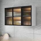 Buffet de cuisine mural gris en bois avec rangement