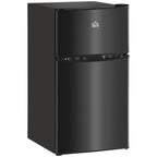 HOMCOM Mini Réfrigérateur Double Porte avec Congélateur, Réfrigérateur Compact de 90L avec Étagère Réglable, Thermostat Réglable