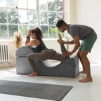 Avana Kami Chaise convertible / Yoga & Massage - Pouf 2 en 1 avec chaise longue de yoga pliable dissimulée, microvelours - N/A