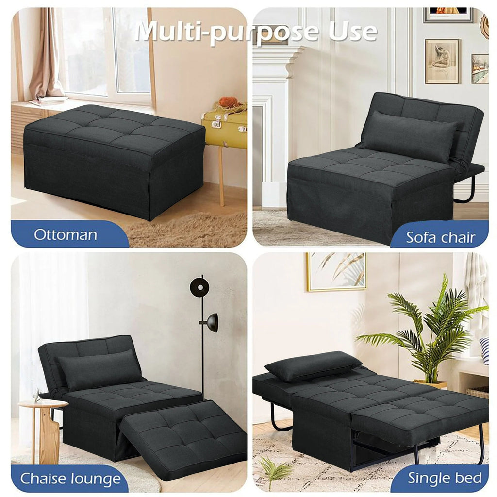 Canapé Convertible Lit Canapé Fauteuil Ottoman Pliant Fauteuils Inclinables pour Salon